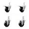 Service Caster 3.5 Inch Phenolic Swivel 3/4 Inch Square Stem Caster Total Lock Brakes SCC, 2PK SCC-SQTTL20S3514-PHS-34-2-S-2 - alternate 2